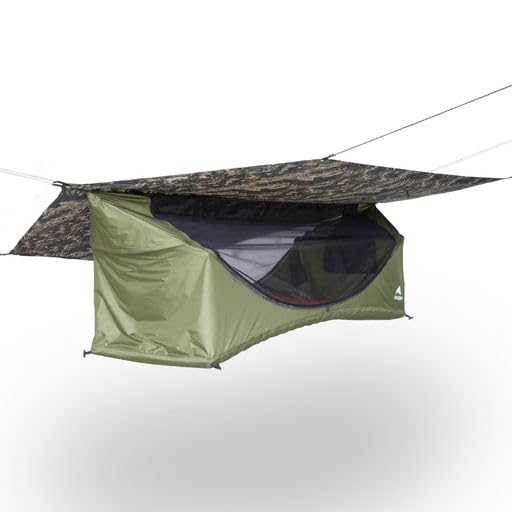 Haven Tents Lay Flat Hammock Tent - Waterproof Tent & Camping Hammock with Mosquito Net - Includes Insulated Pad and Rainfly - Haven Tent, Haven XL, Haven Safari