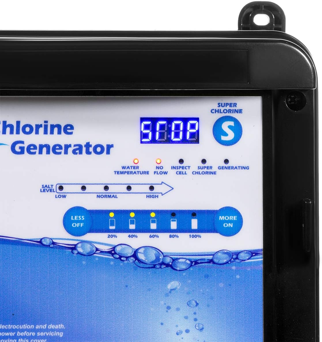 XtremepowerUS 90147 Complete Salt Water System Swimming Pool Generator Chlorination Easy DIY Installation up to 18,000 Gallons, Black