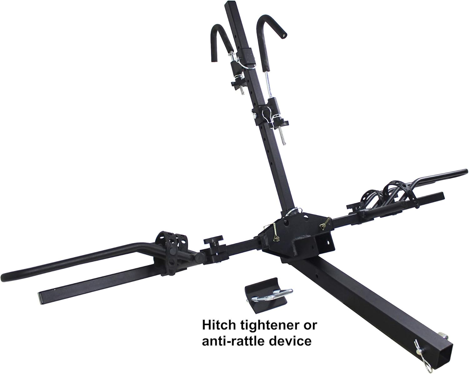 MaxxHaul 50027 Hitch Mount Bike Rack Platform Style 2-Bike Rack for Cars Trucks SUVs Minivans with Hitch Tightener