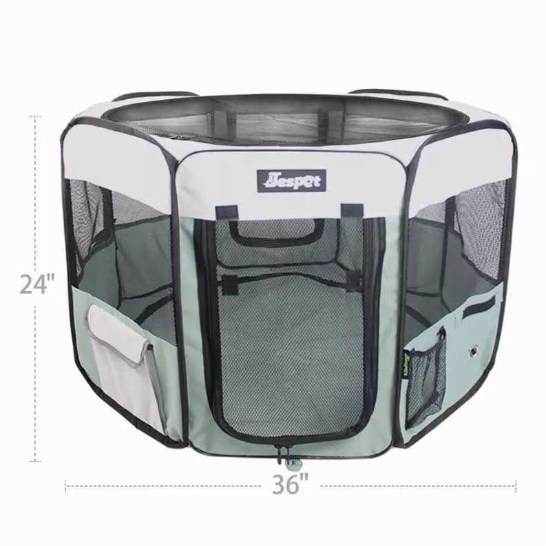 Jespet Portable Dog Exercise Pet Soft-Side Playpen - Pet Supplies online store