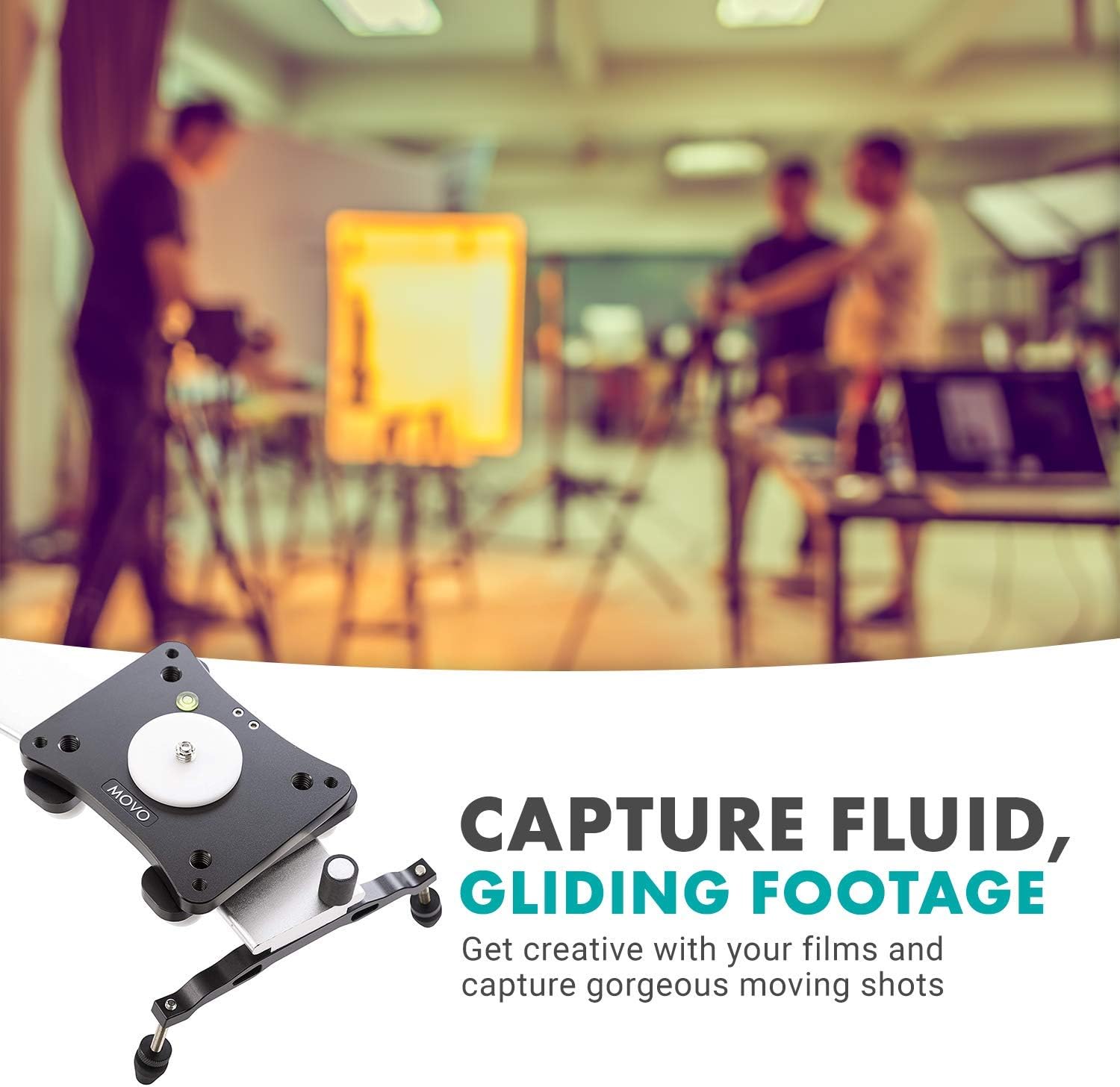 Movo Photo CTS500-II Panoramic 180° Circular Camera Sliding Track System with Roller Bearing Sliding Platform