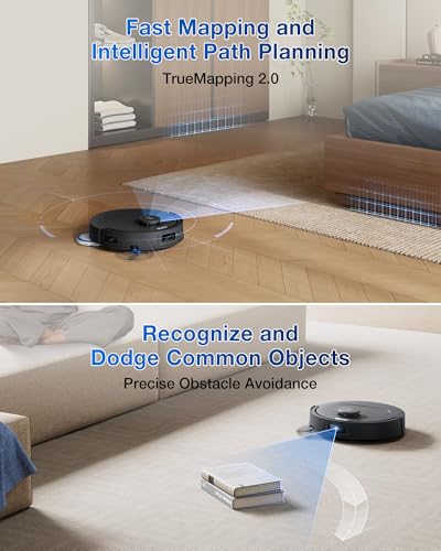 ECOVACS DEEBOT T30S Robot Vacuum and Mop, 11000Pa, ZeroTangle Technology, TruEdge Adaptive Edge Mopping, Hot Water Mop Washing, Self-Emptying, Self Refilling, Auto-Mop Lifting, Obstacle Avoidance