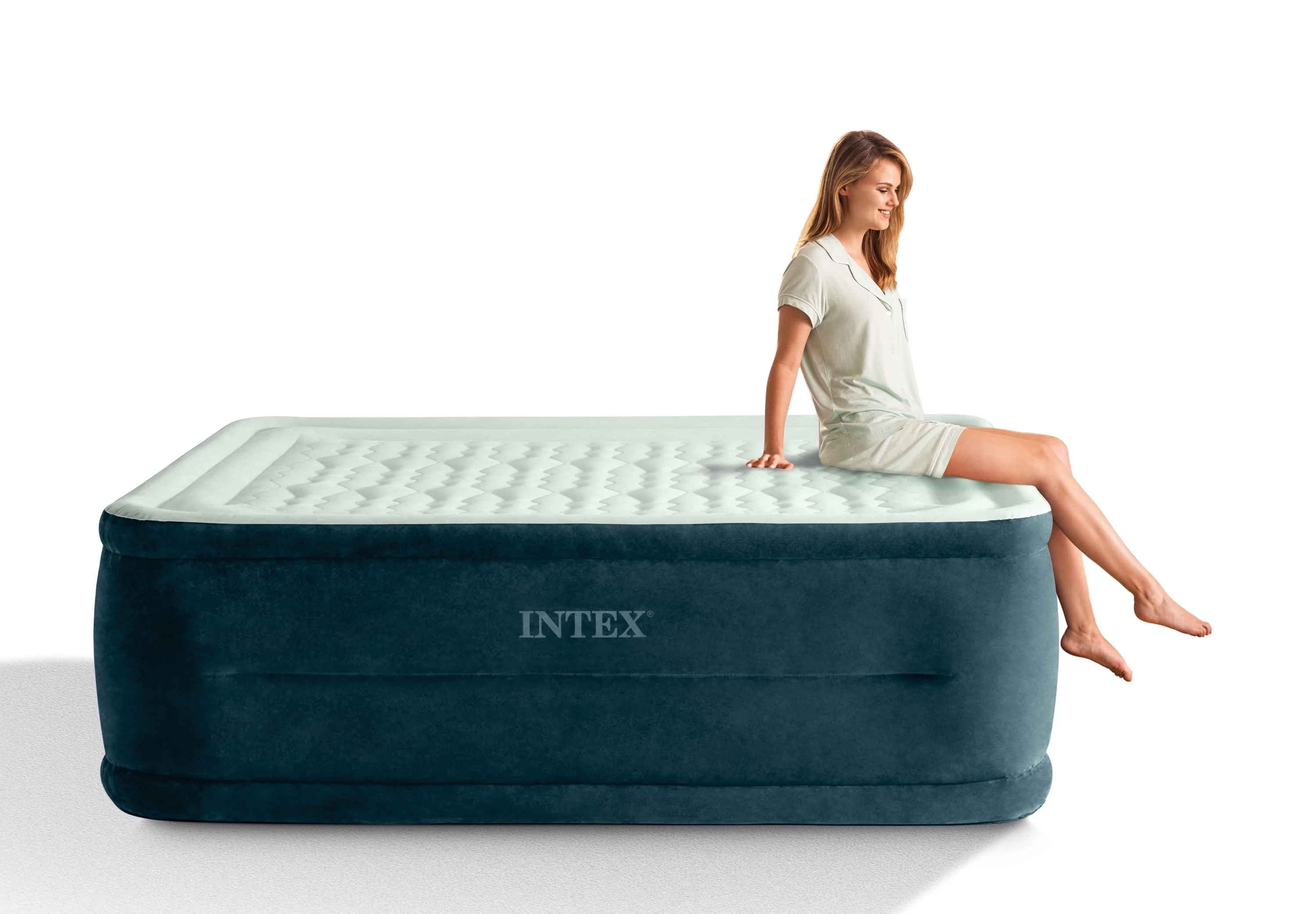 Intex 24 Dream Lux Pillow Top Dura-Beam Airbed Mattress with Internal Pump - Full