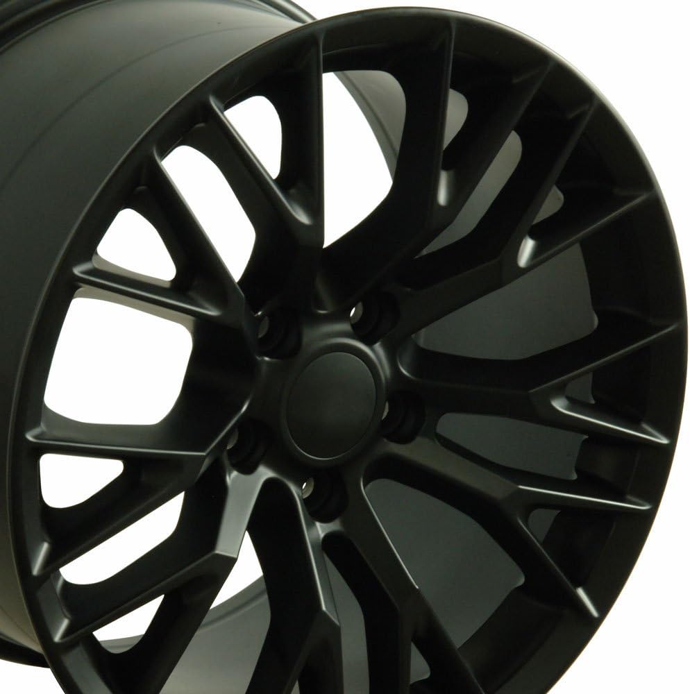 Partsynergy Replacement For 19" Rim fits 2005-2013 Chevrolet Corvette C7 Z06 Style Satin Black 19x10 Aluminum Wheel