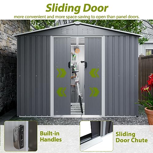 6x4 Ft Outdoor Storage Shed, Heavy-Duty All-Weather Tool Shed with Lockable Doors, Durable Resin Construction for, Patio & Backyard Organization Black
