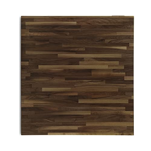 CONSDAN Butcher Block Counter Top, Walnut Solid Hardwood Countertop, Wood Slabs for Kitchen, Reversible, Both Side Polished, Prefinished with Food-safe Oil, 1.5" Thickness