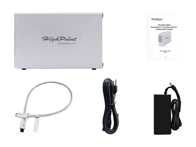 Highpoint Thunderbolt 3 to 1X Mini-SAS Port Adapter (4x SATA Channels)