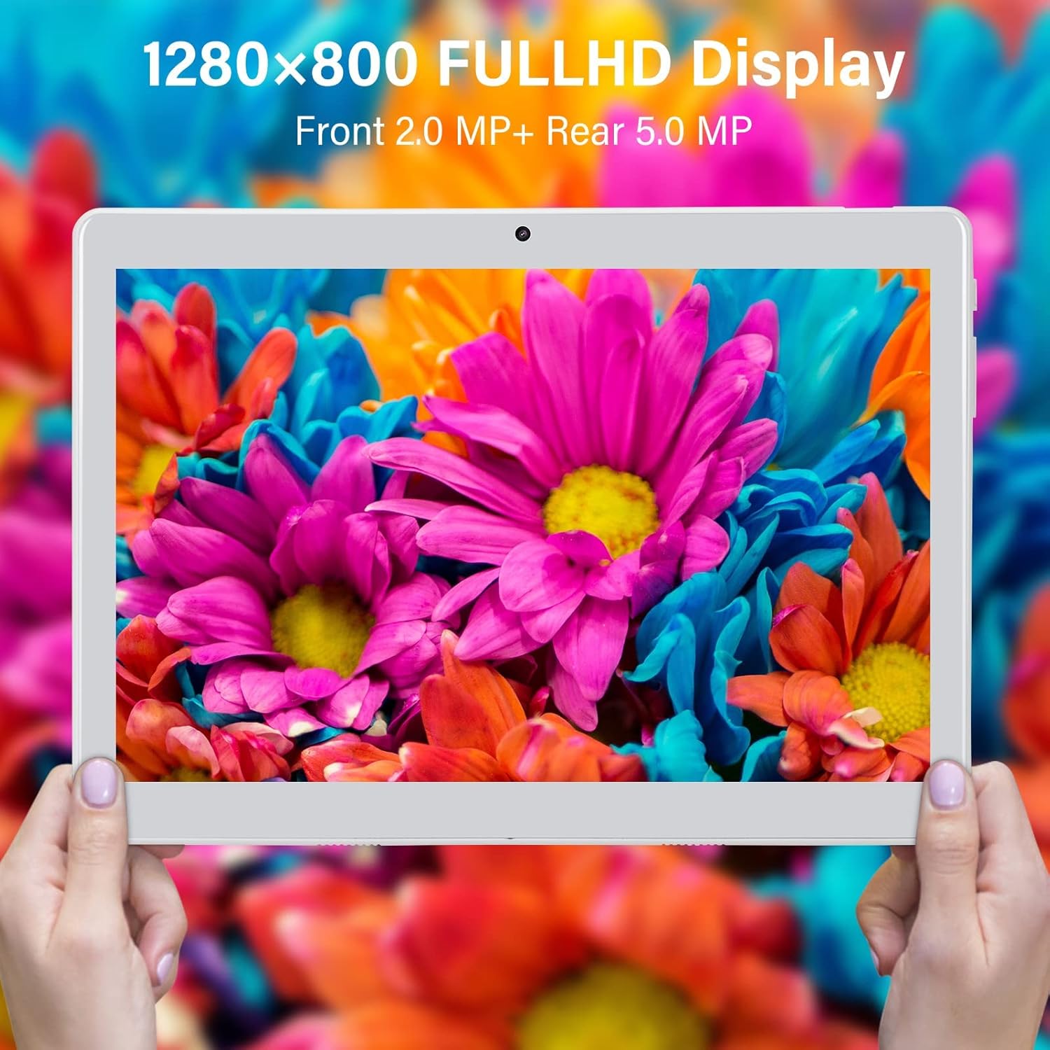 10 inch Android Tablet, 2GB RAM 32GB Storage, 1.8Ghz Processor, 10.1 IPS HD Display, Micro HDMI, 2.4G 5G WiFi, Metal Body Black