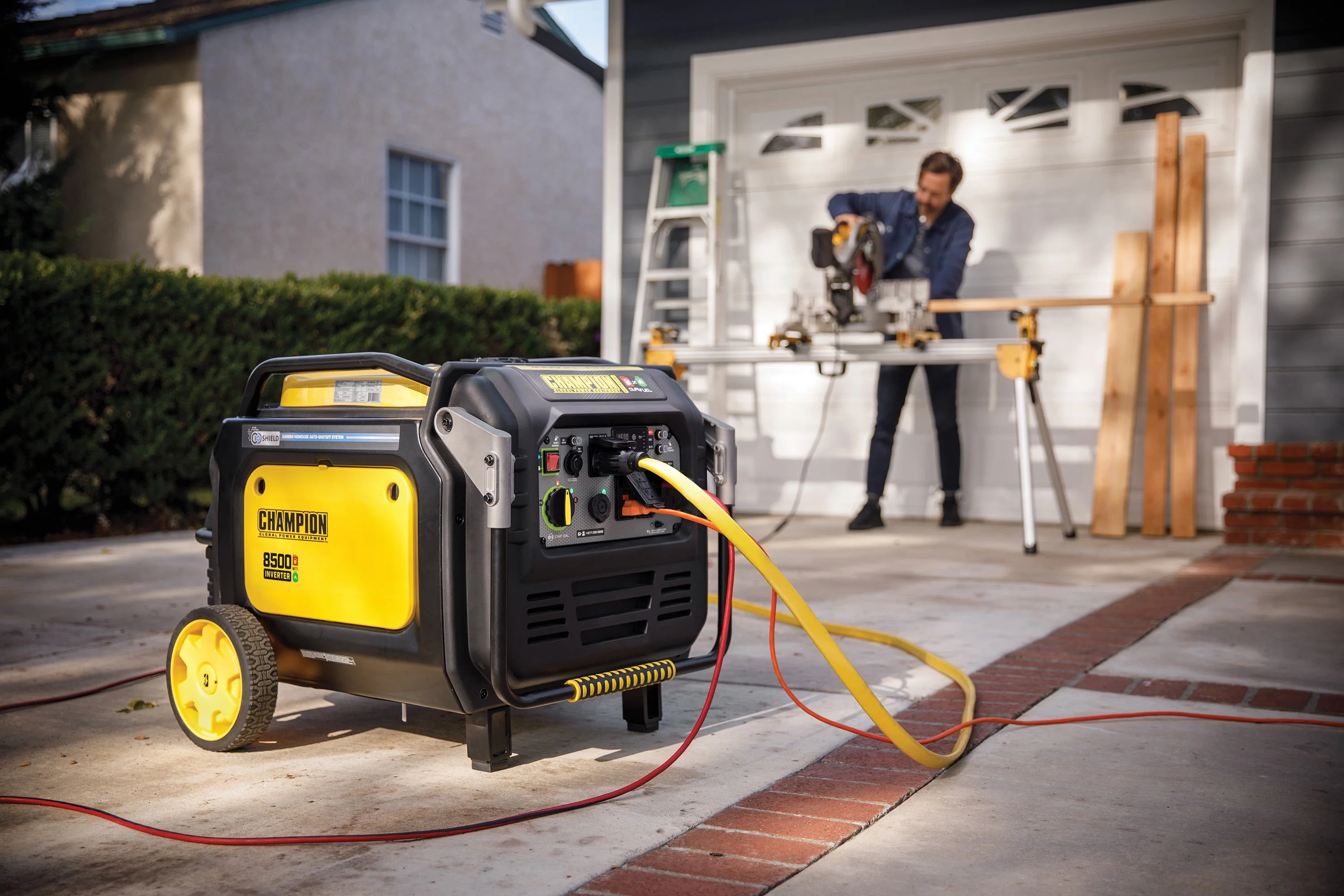 Champion Power Equipment 8500-Watt Electric Start Dual Fuel Inverter Generator with Quiet Technology, CO Shield