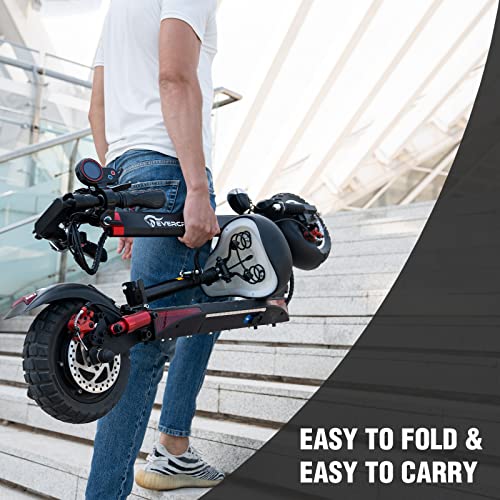 EVERCROSS H5 Electric Scooter, Electric Scooter for Adults with 800W Motor, Up to 28MPH & 25 Miles-10'' Solid Tires, E-Scooter with Seat & Dual Braking