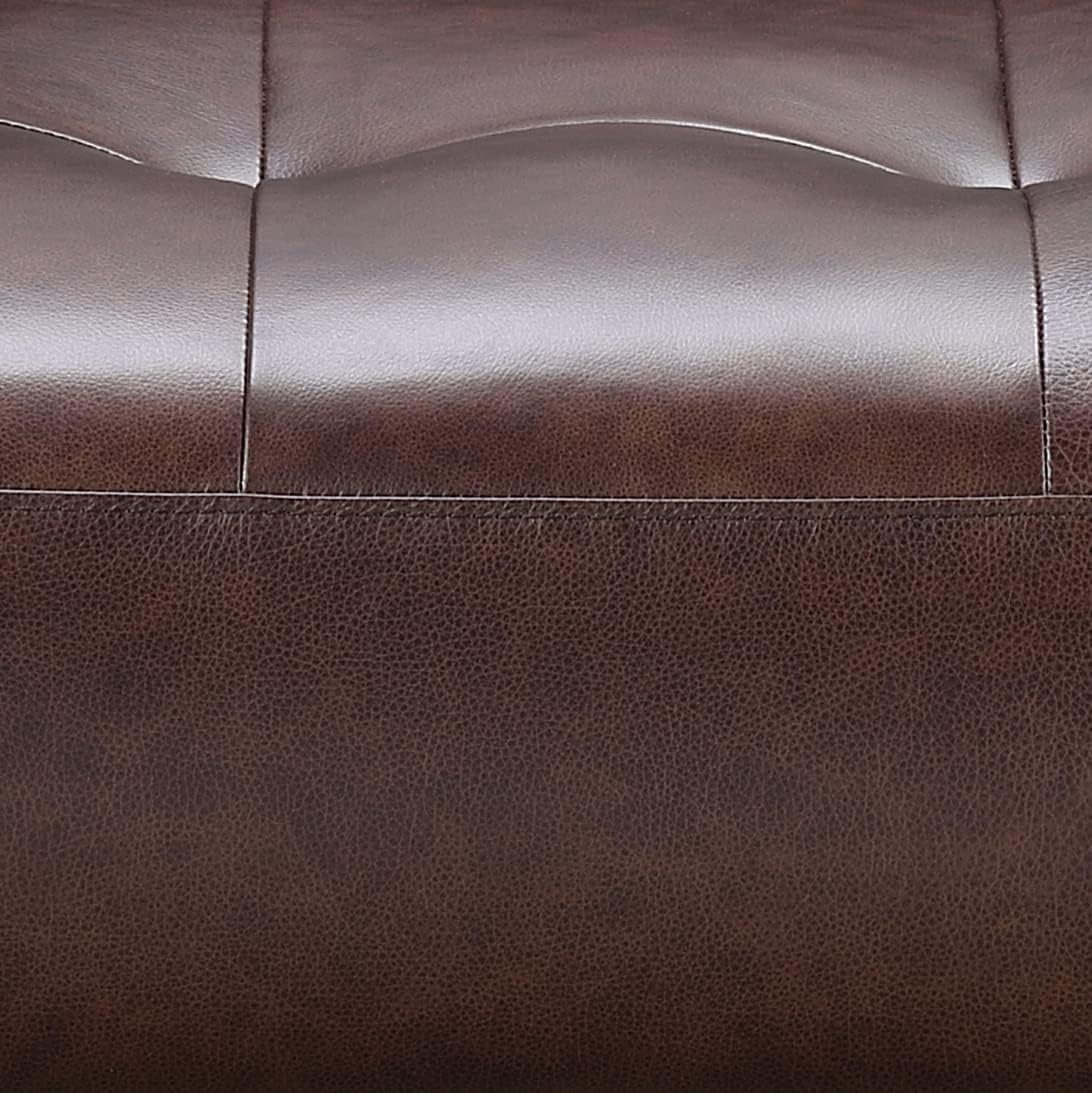 Abbyson Living Luca Leather Sofa, Brown