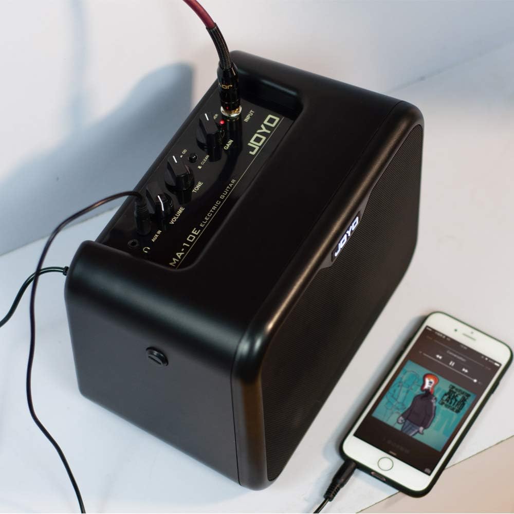 JOYO MA-10E Electric Guitar Amplifier, Mini Electric Amp, Small Portable Amp for Guitar, with Dual Channel & Aux In Jack and Battery Supported Pack of 2