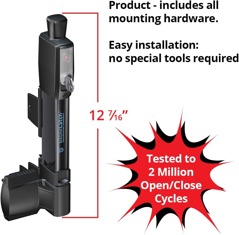 D&D Technologies ML3VPKA MagnaLatch Vertical Pull, Child & Pet Safety Magnetic Gate Latch and Lock, for Any Square Gate