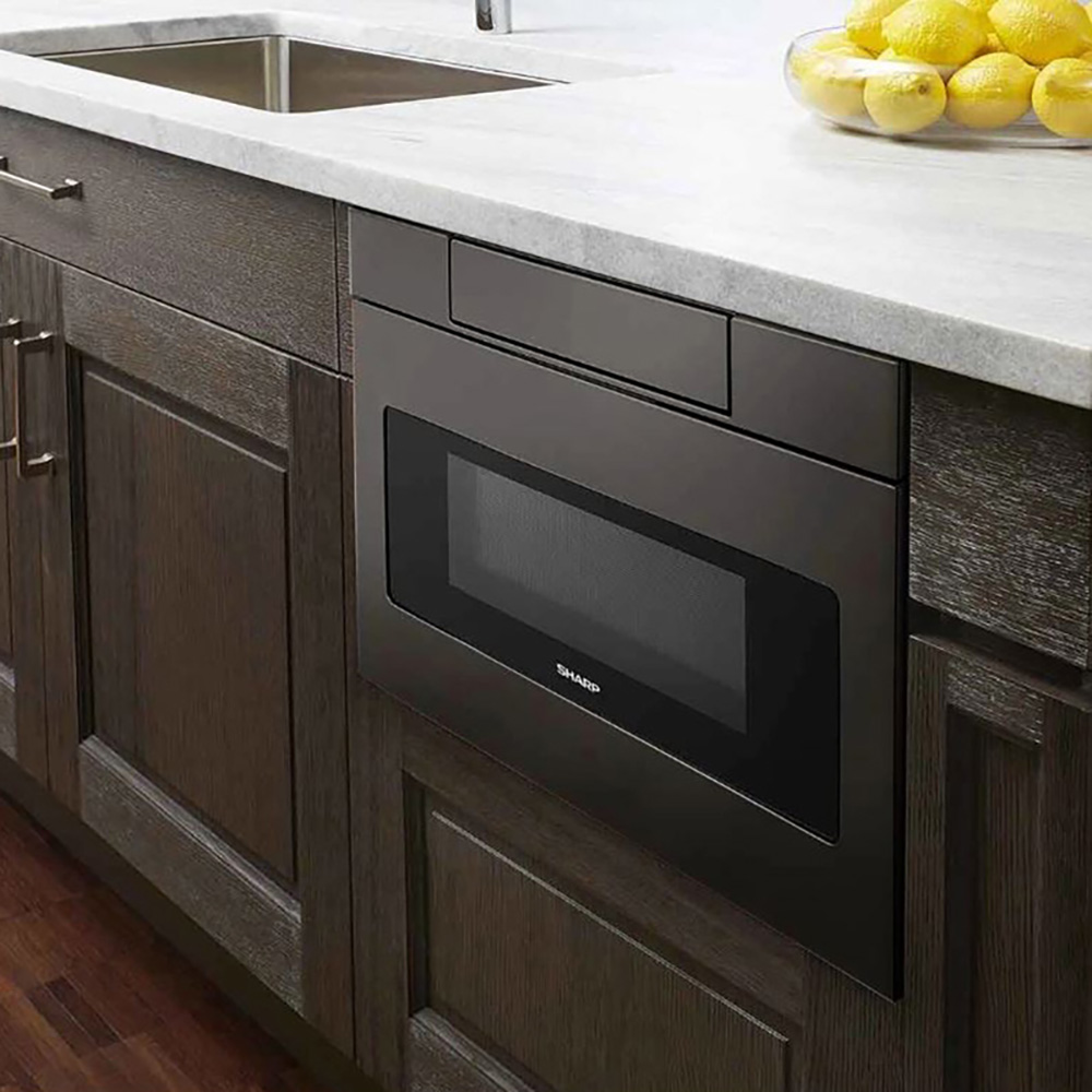 Sharp 24" 1.2 cu. ft. 950W Microwave Drawer Oven, Black Stainless Steel (SMD2470AH) - (Open Box)