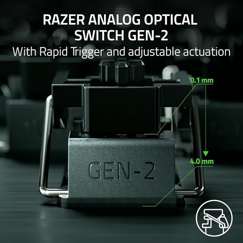 Razer Huntsman V3 Pro Mini 60% Esports Gaming Keyboard: Analog Optical Switches - Snap Tap Mode - Rapid Trigger - Adjustable Actuation - Dual-Purpose Mod Keys - Doubleshot PBT Keycaps - Black