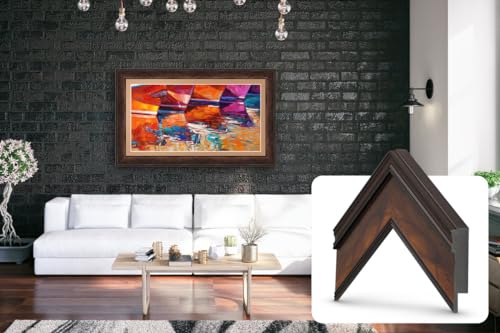 Frame My TV Deco TV Frames - Burlwood Smart Frame Compatible ONLY with Samsung The Frame TV