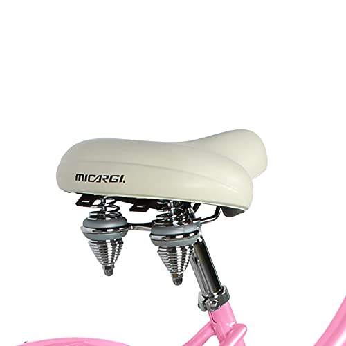 MICARGI 24/26 Inch Adult Cruiser Bicycle Hybrid Bike 1/7 Speeds Commuter Bike for Women, Men, Seniors,Step-Through or Step-Over Bike Steel Frame Multi Colors Style