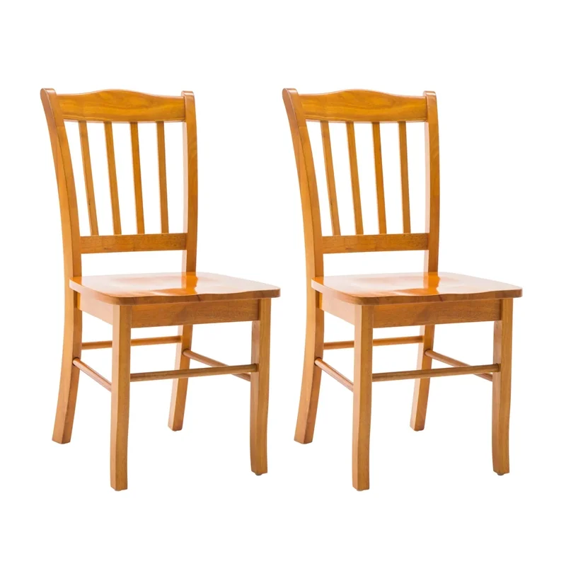 Boraam Shaker Wood Dining Room Chairs - Set of 2 - Oak Finish