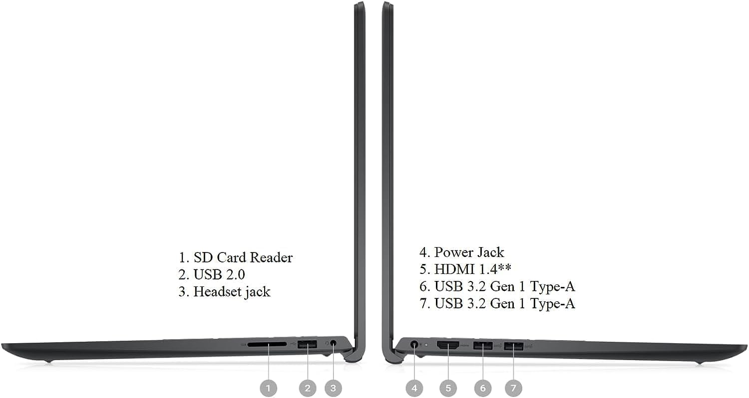 Dell 2024 Inspiron 15 3520 Slim Laptop, 15.6" FHD LED Display, Intel Core i3-1115G4 up to 4.1GHz (Beat N4020), HDMI, Webcam, Windows 11 Home, Black (Latest Model) (8GB RAM | 256GB PCIe SSD)