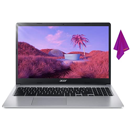 Acer Chromebook 315 Touchscreen Laptop| 15.6 FHD IPS Display| Google Chrome OS| 4G 64GeMMC| Intel Celeron N4020 | Wi-Fi 5 |Numeric Keyboard |USB Type-C |Long Battery Life| Webcam| Cloth