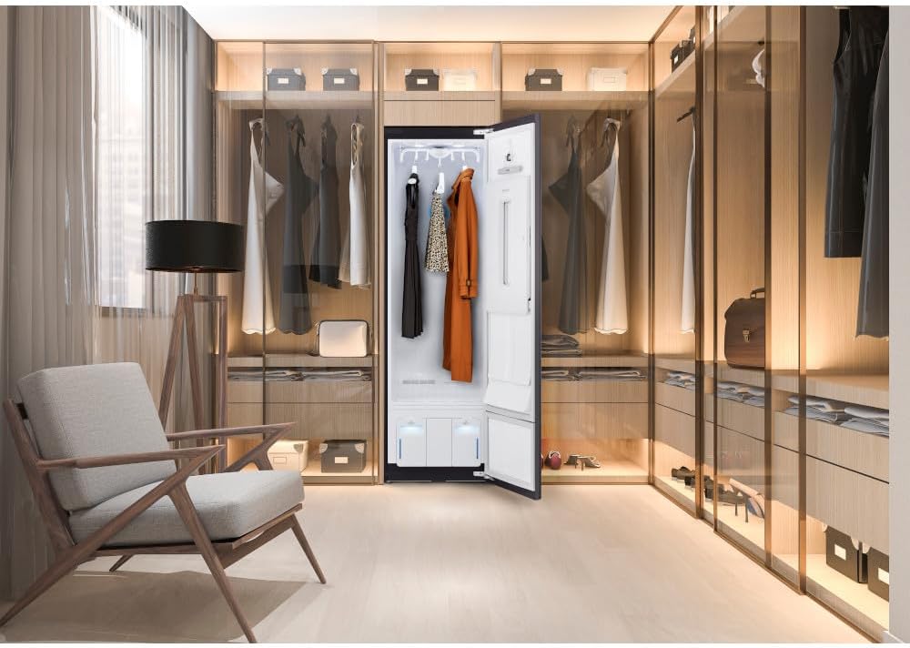 LG Styler Steam Closet with TrueSteam Technology and Exclusive Moving Hangers (S5WBC), Cream White