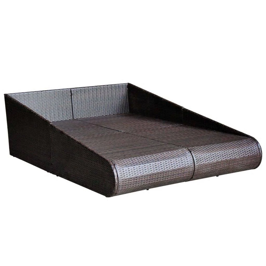 vidaXL Daybed Poly Rattan 79x22x54.7x22x22.8x22 Brown