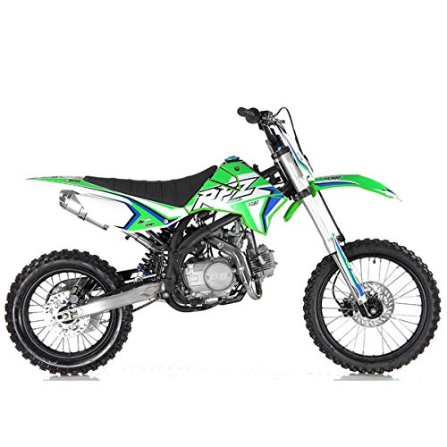 Apollo DB-X18 125CC RFZ Racing Dirt Bike with Twin Spare Heavy Duty Steel Frame Apollo Dirtbike for Youth Adult Big Size Tires 17"/14"