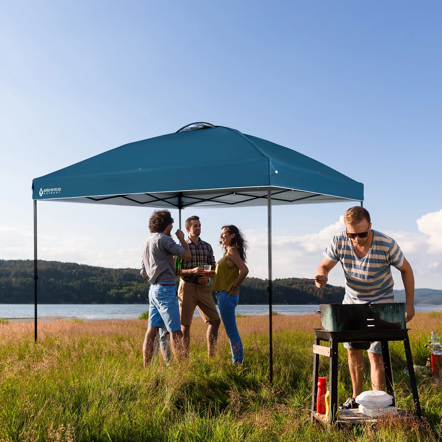 ARROWHEAD OUTDOOR 12’x12’ Pop-Up Canopy & Instant Shelter, Easy One Person Setup, Water & UV Resistant 150D Fabric