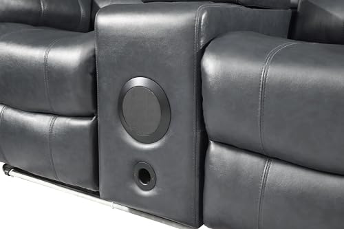 Johnson Power Recliner Sectional Sofa, Brown