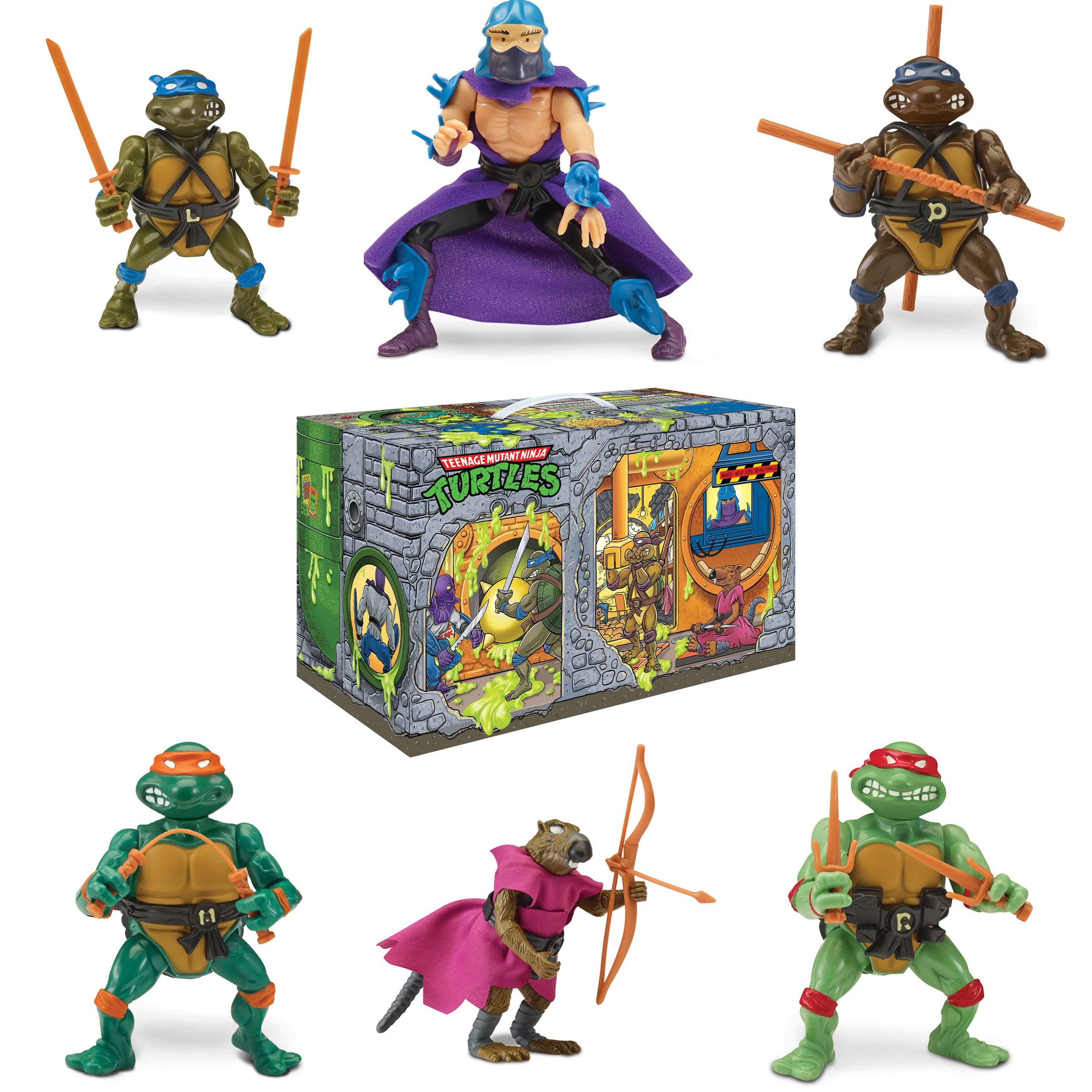 TMNT Retro Rotocast Sewer Lair Previews Exclusive Action Figure Set
