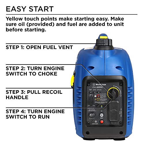 Westinghouse 2550 Peak Watt Super Quiet & Lightweight Portable Inverter Generator, RV Ready 30A Outlet, Gas and Propane Powered, CO Sensor, Parallel Capable, Long Run Time