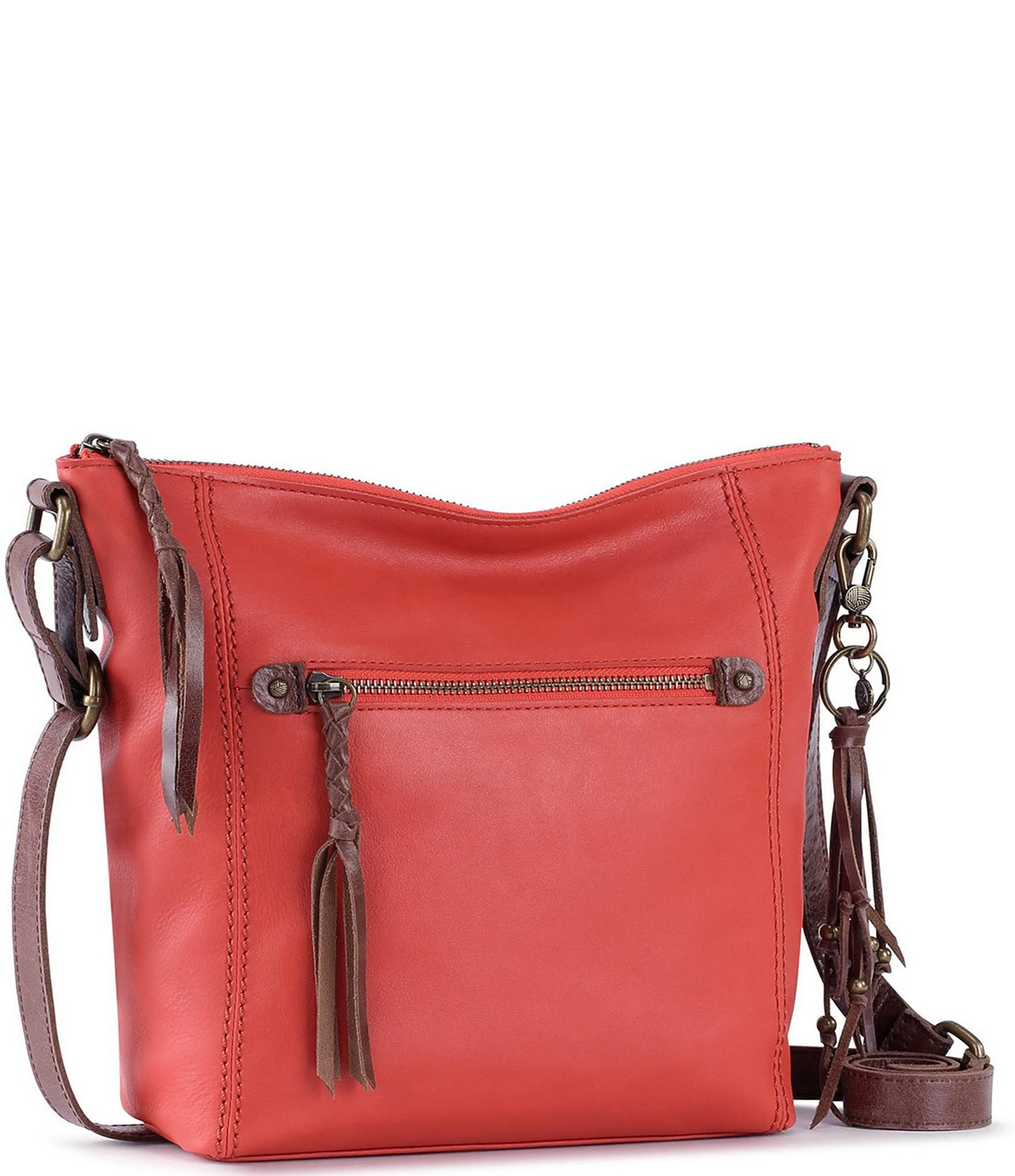 The Sak Ashland Leather Crossbody - Dusty Coral