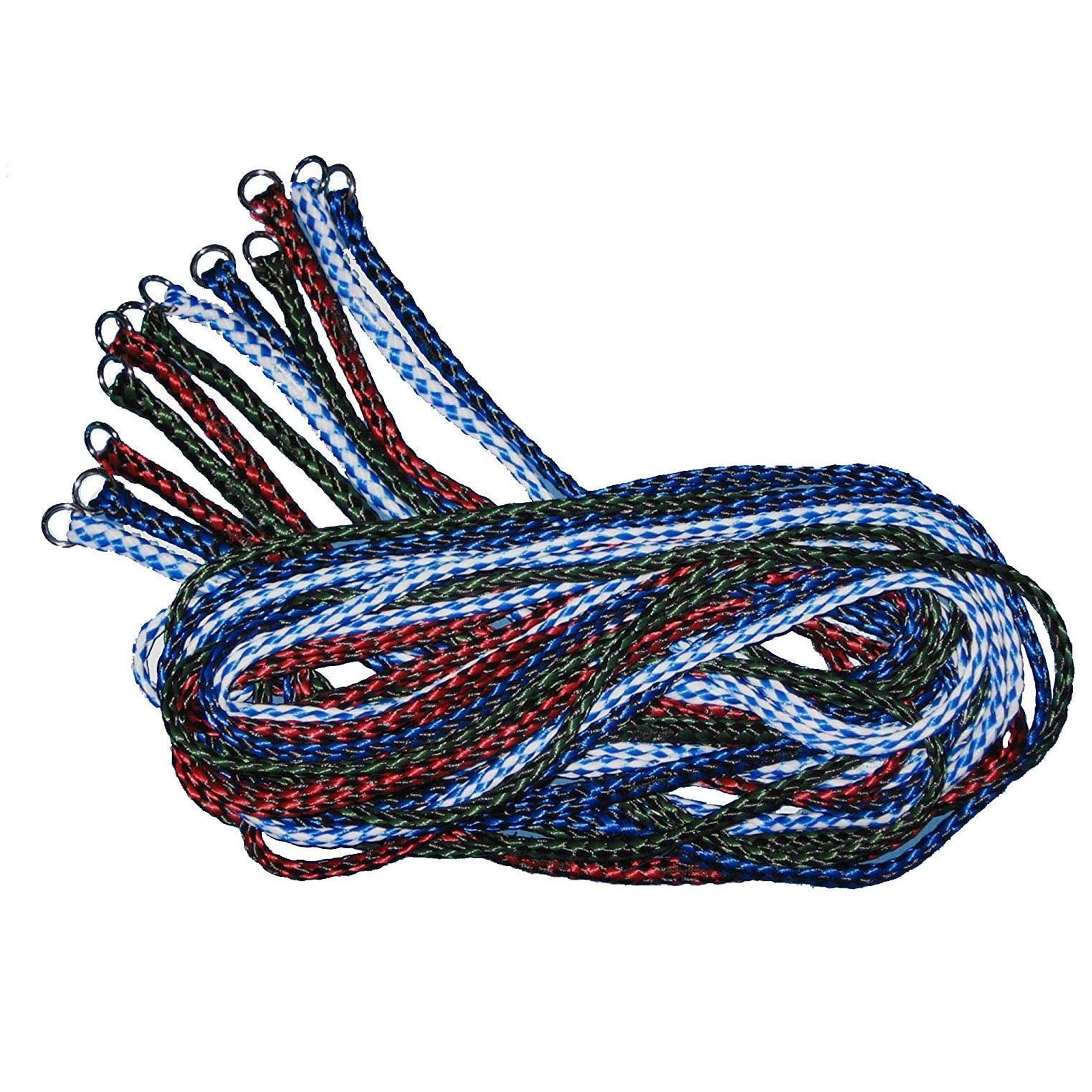 Braided Poly Dog Slip Leads Animal Kennel 5 ft Slip Leads Strong Leashes 120 Pack in Red