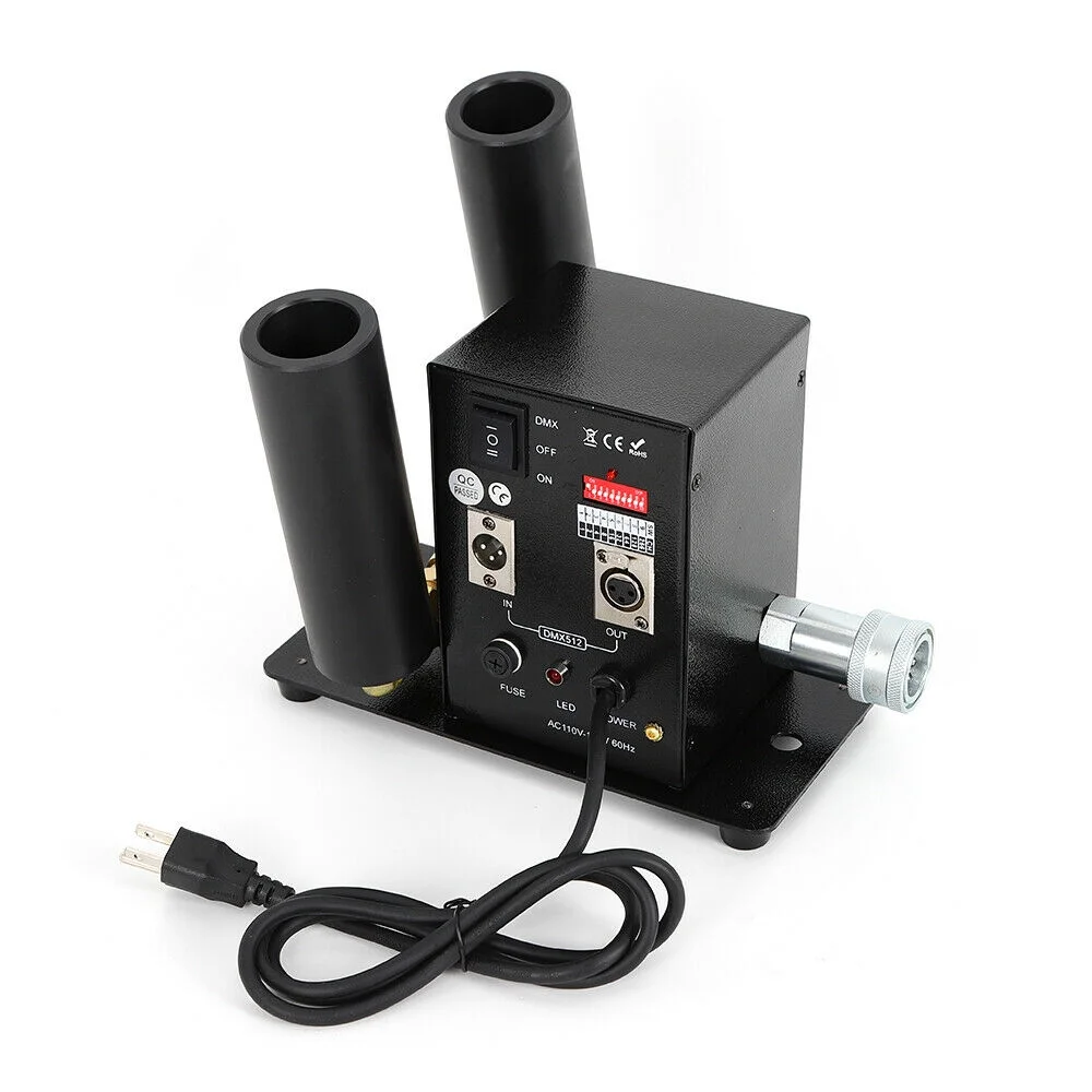 110V 200W DMX LED CO2 Jet Cannon Machine Club Stage Magic Effects Double Tube with 6M Hose