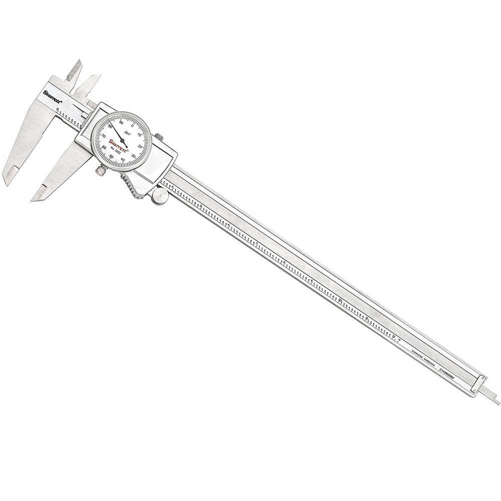 Starrett White Stainless Steel Dial Caliper - 3202-12