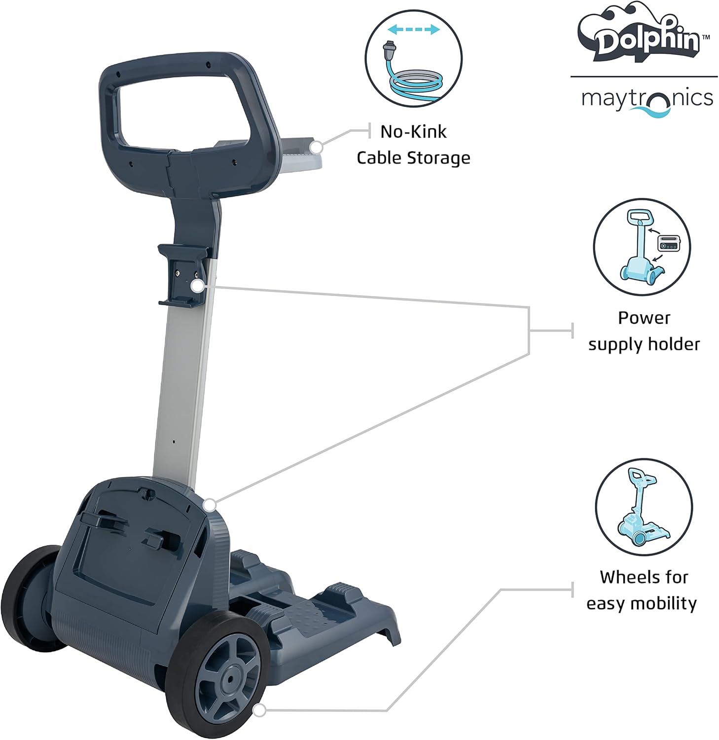 DOLPHIN Nautilus CC Automatic Robotic Pool Cleaner - Ideal for Above and In-Ground Swimming Pools up to 33 Feet - with Large Capacity Top Load Filter Basket…