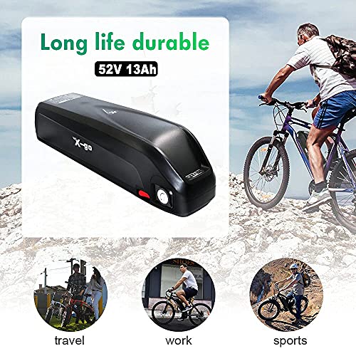 X-go 36V Ebike Battery 13AH Mountain Bike Lithium Li-ion Battery Pack with Charger and BMS for 1000W 750W 500W 350W 250W Electric Bicycle Motor (36V 13AH 4Pin)