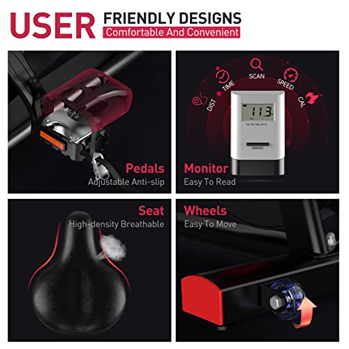 JOROTO X2|X2PRO Exercise Bike, X4S Bluetooth Stationary Indoor Cycling Bike with Readable 100 Levels Magnetic Resistance, Plus 12.6 inch Tablet Bracket Exercise Bikes for Home