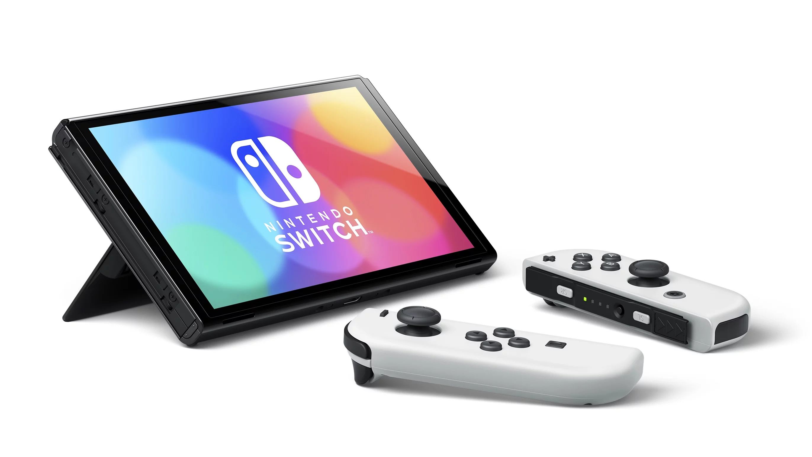 Nintendo Switch - OLED Model Console- 64 GB Internal Storage with White Joy-Con