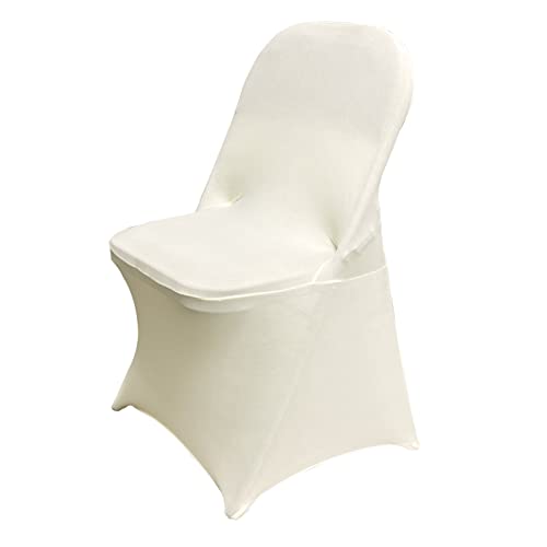HAINARverS Folding Chair Covers,100PCS Upgrade Universal Fitted Stretch Spandex Chair Cover Protector for Wedding,Party,Banquet, Celebration (Black, 100 PCS)