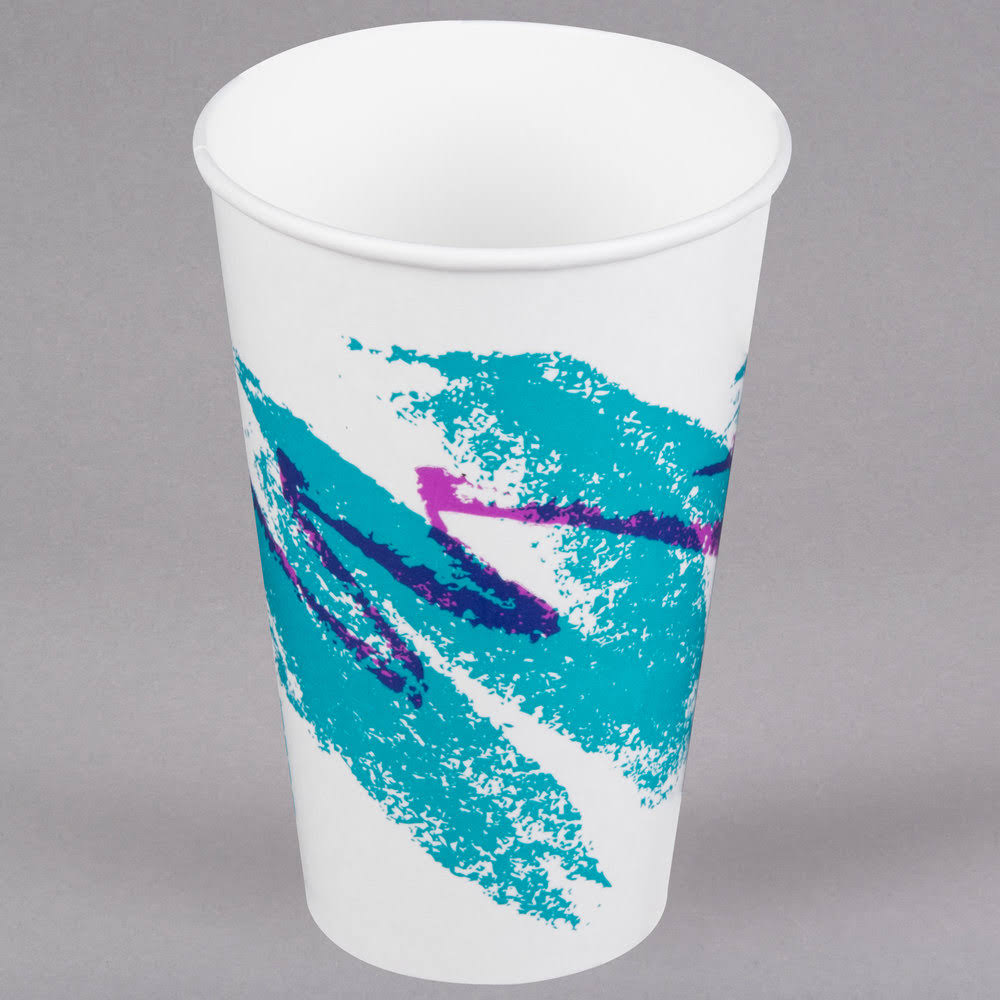 Dart Solo Paper Cup, Jazz Print, 12 oz