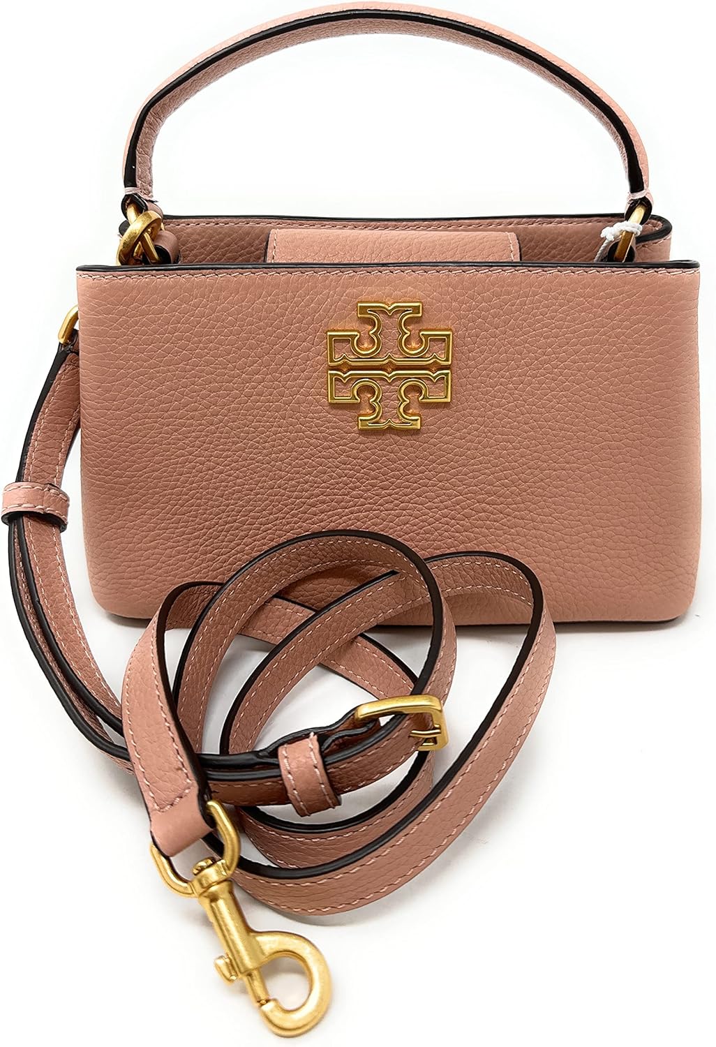 Tory Burch Britten Micro Satchel (Light Meadowsweet)