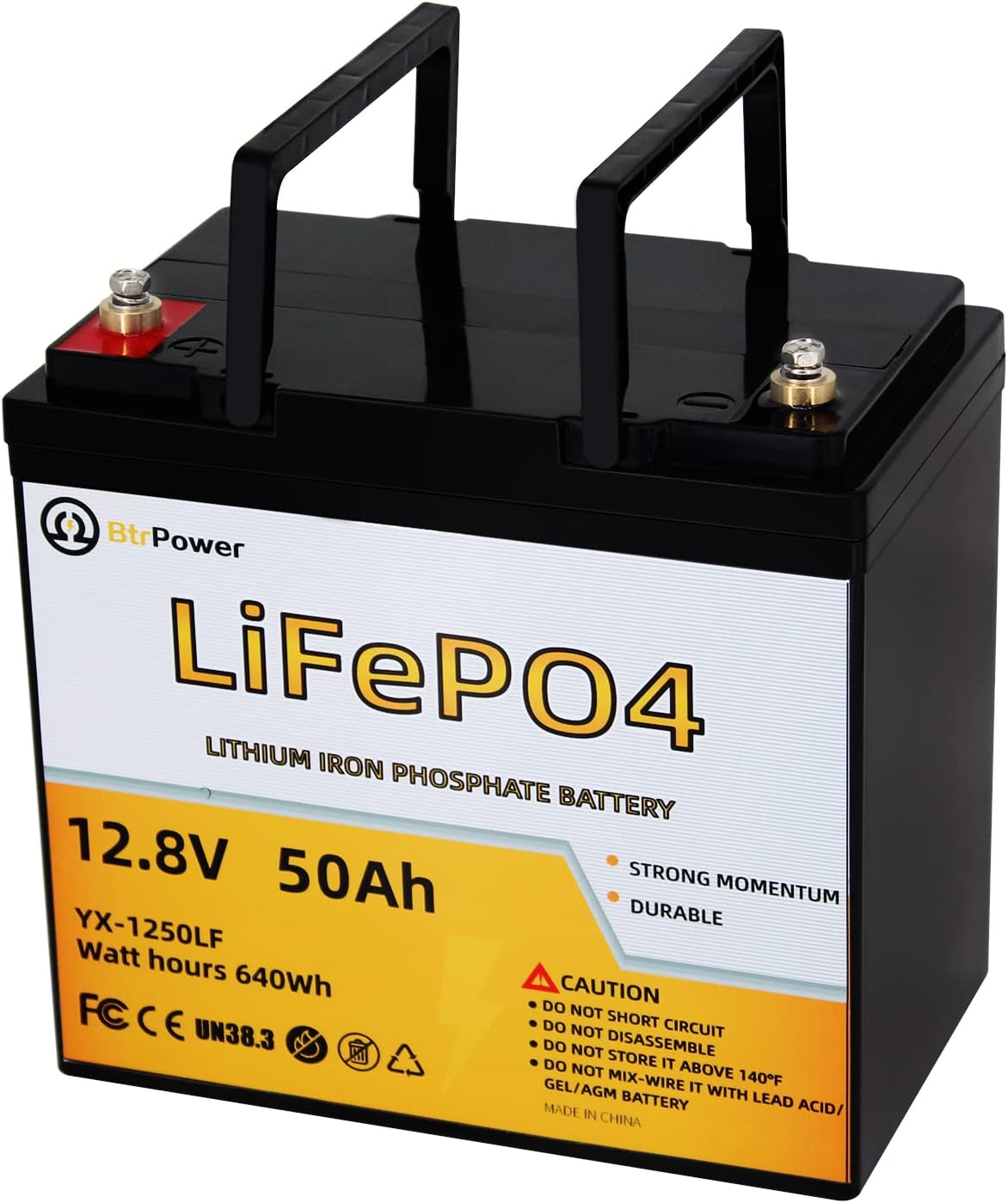 12V 100Ah Deep Cycle LiFePO4 Battery lithium batteries with Built-in 100AH BMS and 7000+ Cycles,1280W Power Perfect for RV, Solar, Marine,Home Storage Off-Grid Applications (12v 100ah)