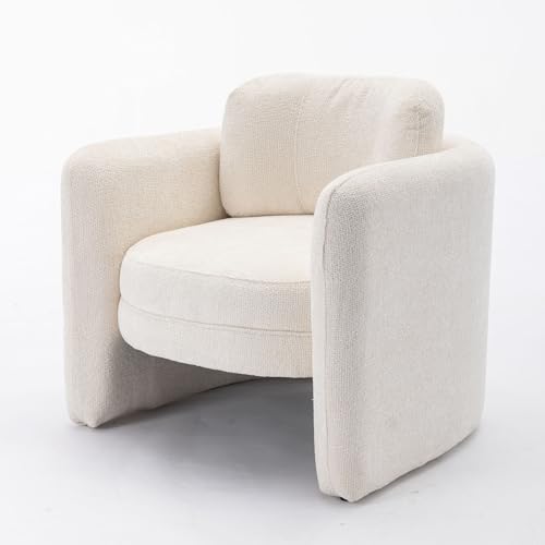 Accent Chair, Accent Chairs for Living Room with Backrest and Armrest, Upholstered Living Room Chairs in Velvet, Comfy Armchair Reading Chair for Bedroom, Small Space, Office, Reading Room, Orange