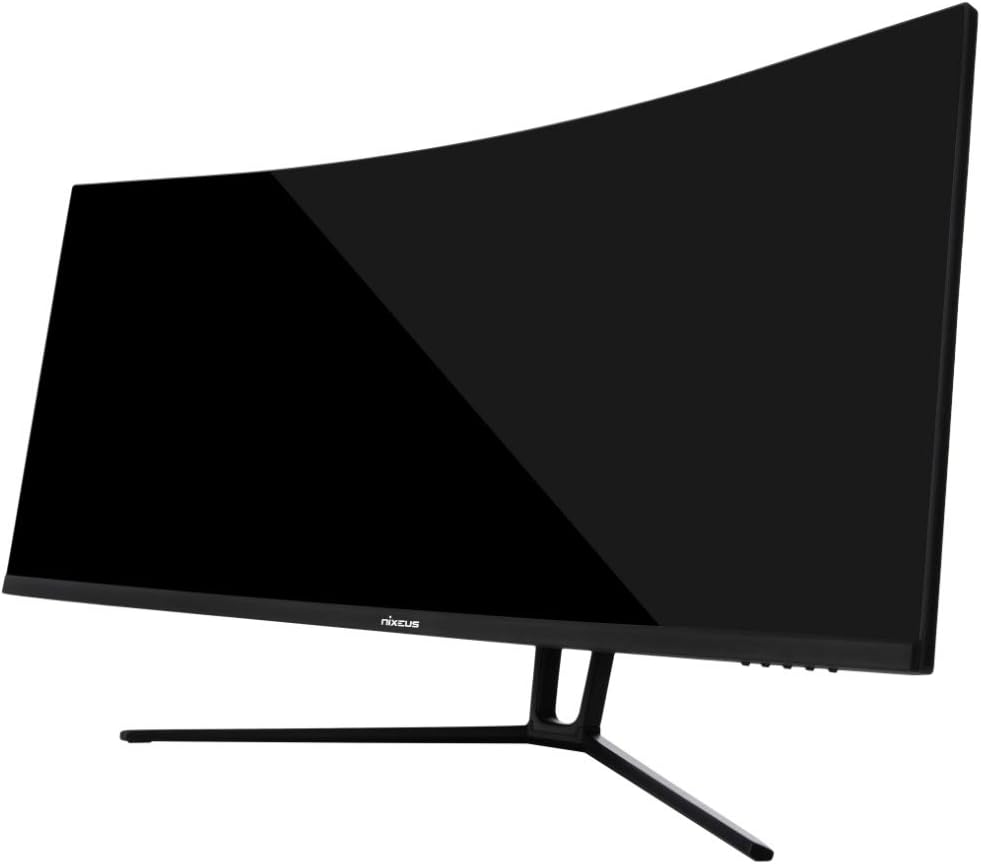 Nixeus EDG 34” Ultrawide 3440 x 1440 AMD Radeon FreeSync Certified 144Hz 1500R Curved Gaming Monitor with Tilt Only Stand (NX-EDG34S)