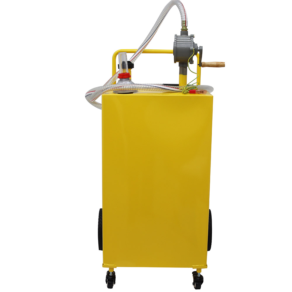 INTBUYING 30 Gallon Portable Gas Caddy Fuel Storage Tank Portable Refueling Drum Oil Storage Tank