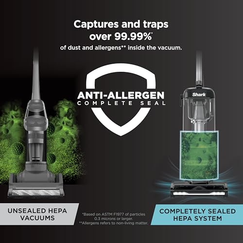 Shark NV151 Navigator Swivel Pro Complete Upright Vacuum with HEPA Filtration, Swivel Steering, Pet Power Brush, Crevice Tool & Upholstery Tool, for Pet Hair & Multi-Surface Cleaning, Navy