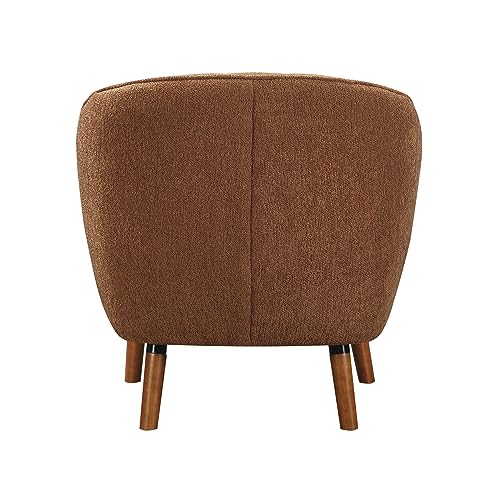 Lexicon Alard Tufted Fabric Barrel Accent Chair, Charcoal