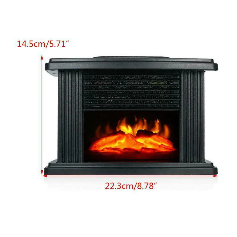 Electric Fireplace Heater Stove 1000W w/ 3D Realistic Flame Effect Home Mini