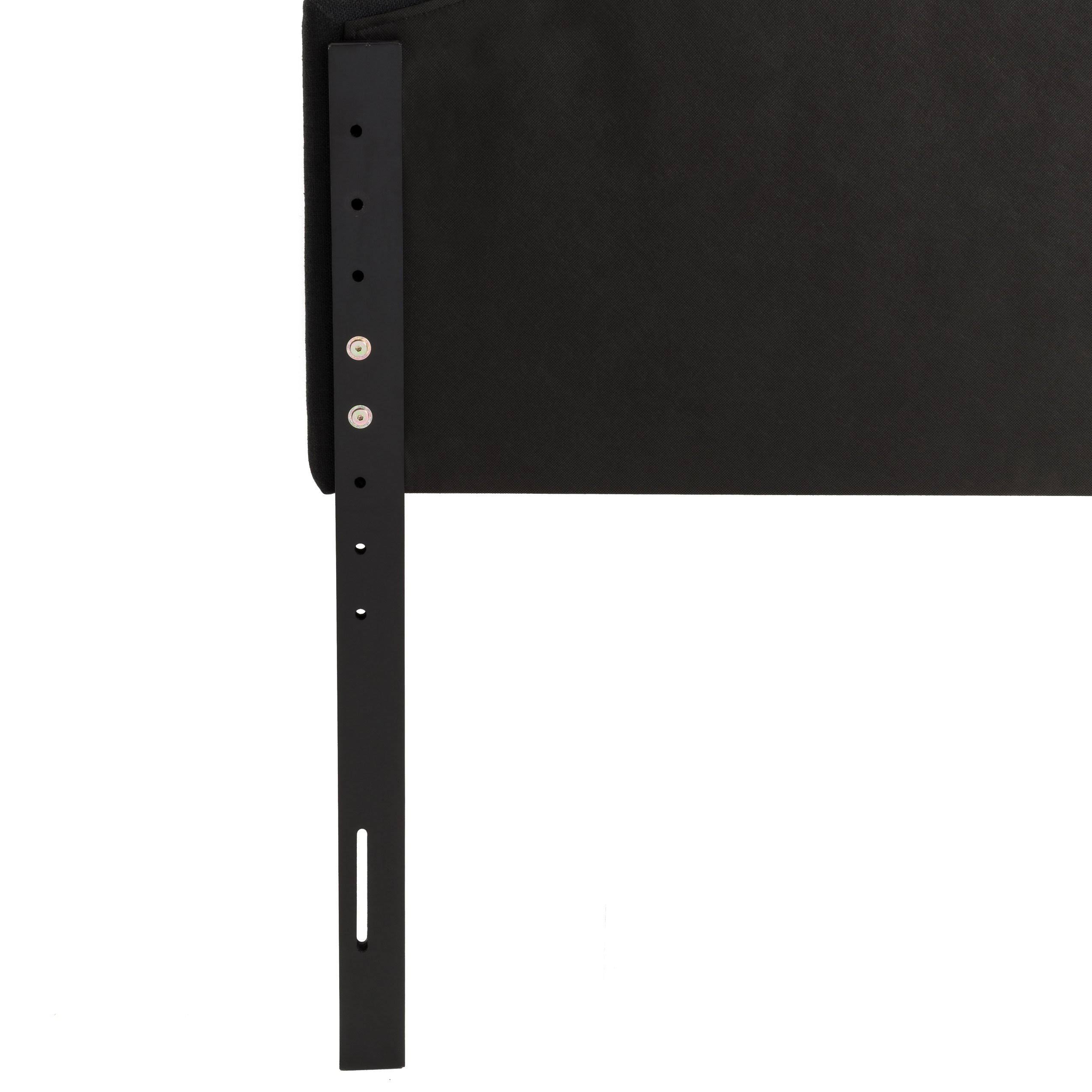 CorLiving Crown Silhouette Headboard with Button Tufting Double/Full, Navy Blue